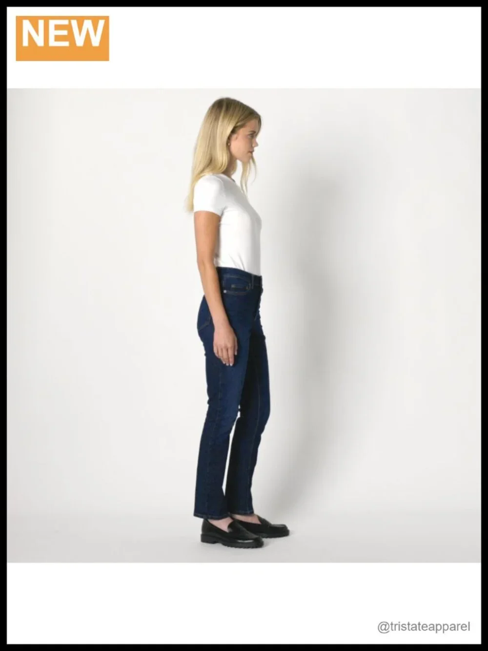 Women's Slim-Fit Mid-Rise Straight Leg Jeans Medium Stretch
